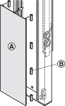 Herraje para puerta corredera, Slido Vertico 20 VF W, Vorfront – para 1 puerta