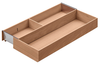 Cubertero, Häfele Matrix Box P, madera, bandeja de regulación estrecha, ancho ajustable