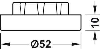 Anillo distanciador,Para sistema de zócalo Häfele AXILO™ 78