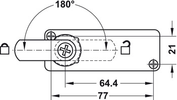 cerradura de palanca,Con ruedas numéricas, Perfil estándar