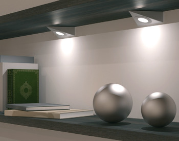 Lámpara para embutir y para montaje bajo estantes, redonda, LED 4009 – Loox, aluminio, 350 mA