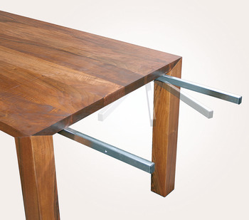 Soporte de volteo, para tablero adicional para mesa, herrajes de ampliación de mesa