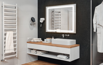 Espejo para cuarto de baño, Häfele Aquasys, multifuncional