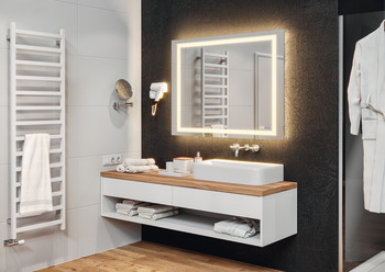 Espejo para cuarto de baño, Häfele Aquasys, multifuncional