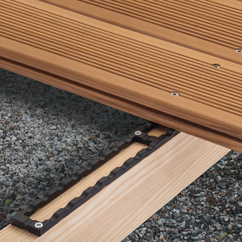 Listón distanciador, Para construcción de terrazas de madera maciza
