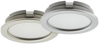 Lámpara para embutir y aplique para montaje bajo estantes, Häfele Loox LED 3027 24 V 3 polos (multi-blanco)