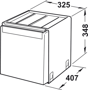 Cubo de basura doble, 2 x 14 litros, Franke Cube 40