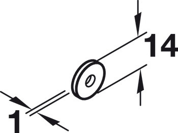 Roseta, roseta adecuada al tirador en forma de “D” 116.07215–645