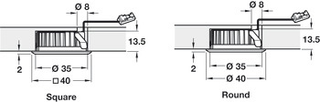 Caja para empotrar, Para Häfele Loox y Häfele Loox5 LED de diámetro del taladro 35 mm
