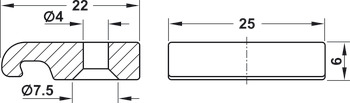 Cubrejunta, para la estabilización de panel, Häfele Matrix Box P