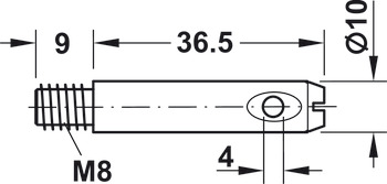 Perno de unión, Stablofix, acero, galvanizado, para taladro Ø 7,5 mm