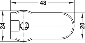 Herraje de unión, sistema Rafix 20, con espiga, plástico