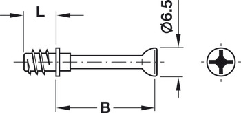 Perno de unión, M100, para taladro Ø 5 mm, con cabeza del perno Ø 6,5 mm