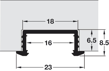 Perfil para embutir , Perfil Häfele Loox 1190 para bandas LED 10 mm