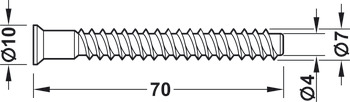 Tornillo de unión, Häfele confirmat, cabeza avellanada, para taladro de diámetro 5 mm, SW4