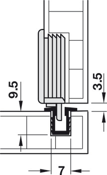 Mecanismo de traslación, con regulación de la altura ± 1 mm