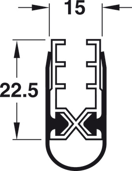 Burlete bajo puerta (estanqueidad con umbral de puerta), Athmer A-15