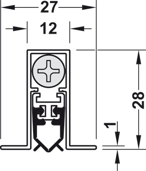 Burlete bajo puerta automático, DDS 12, para puertas de madera, Startec