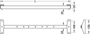 Herraje de unión para tableros, para Häfele Officys TE651, TH321, TF221, TF241