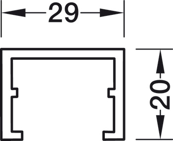 Perfil guía para armarios, stehl-Ex, longitud: 2500 mm