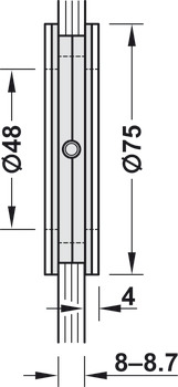 Tiradores en forma de concha para puerta corredera, FSB, modelo 4256