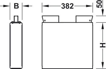 Soporte para ordenador, para base de mesa Häfele Officys TE651, TH321, TF221, TF241