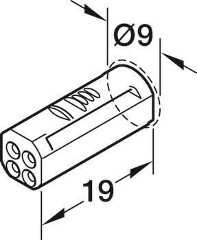 Cable de prolongación, Para Häfele Loox5 12 V 3 polos. (multi-blanco)