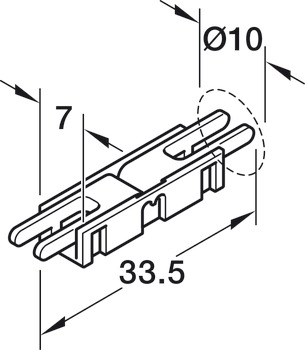 Unión clip, Para Häfele Loox5 banda LED 5 mm 2 polos (monocromo)