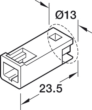 Reenvío, Para banda LED 24 V 8 mm Häfele Loox5 2 polos (monocromo)