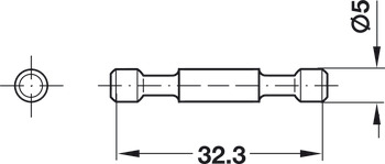 Tornillo de unión para inglete, Sistema Minifix<sup>®,</sup>, con articulación
