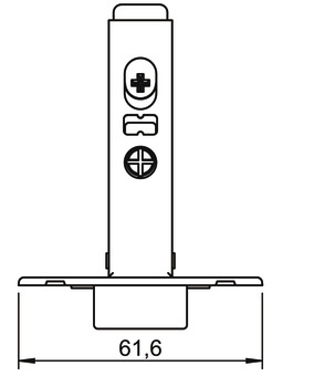 Bisagra de cazoleta, Häfele Metalla 110 SM 105°, montaje angular