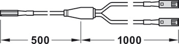 Cable de prolongación Y, Häfele Loox5 12 V 2 polos (monocromo)