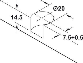 Perno de unión, Häfele Variofix para taladro Ø 5 mm, para embutir