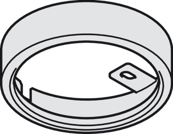 Caja para montaje bajo estantes redonda, Para Häfele Loox diámetro del taladro 55 mm