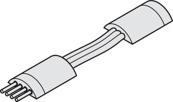 Cable de conexión, con clip, para tira de silicona LED Loox de 10 mm RGB 12 V