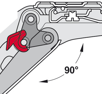 Limitador de ángulo de apertura, Free Flap 1.7, de 107° a 90°