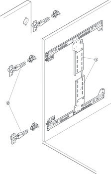 Herraje giratorio, Accuride 1432 EC, para bascular y deslizar puertas elevables y puertas