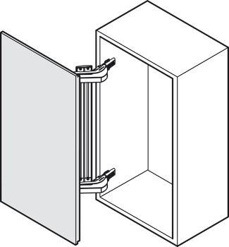 Perfil de conexión para herraje para puerta giratoria, para SWingfront 17 FB, para puertas de madera