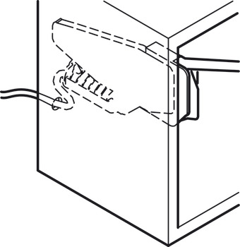 Unidad mecanismo de elevación, Häfele Free Fold E (eléctrico)