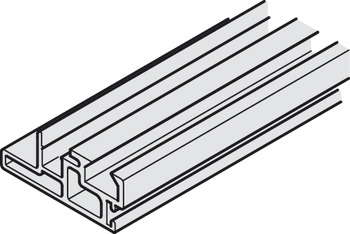 Perfil tirador-marco de aluminio, vertical, sin cubierta