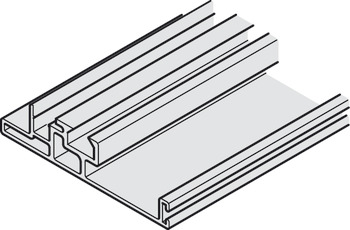 Perfil tirador-marco de aluminio, vertical, con cubierta