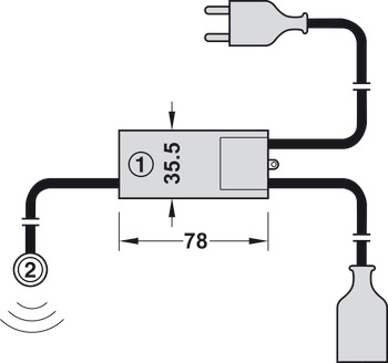 Detector de movimiento, apagado/encendido automático, 230 V