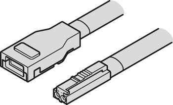 Cable de alimentación, Para banda LED de silicona Häfele Loox5 12 V 8 mm 2 polos (monocromo)