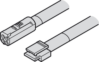 Cable de alimentación, Para Häfele Loox5 24 V modular con conector encajable de 3 polos (multi-blanco)