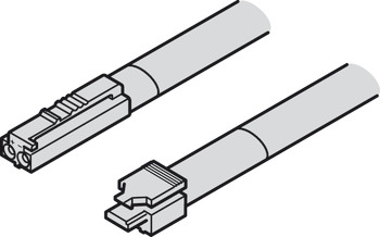 Cable de alimentación, Para Häfele Loox5 24 V modular con conectores insertables de 2 polos (monocromo o multi-blanco tecnología de 2 hilos)