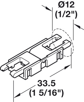 Unión clip, Para banda LED 8 mm de 3 polos Häfele Loox5 (multi-blanco)