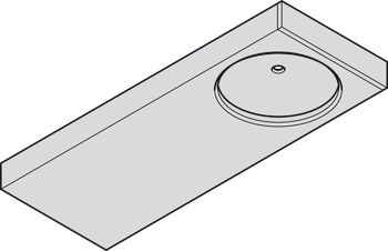 Caja para montaje bajo estantes redonda, rectilíneo, para Loox LED 3010