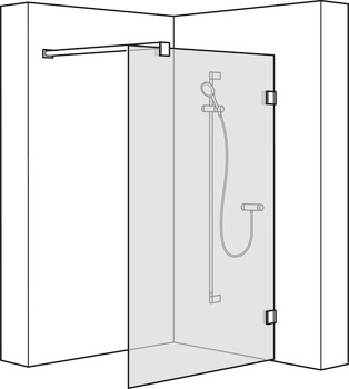 Mampara de cristal , Puerta de ducha de cristal, para ducha de hueco