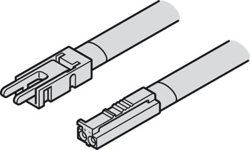 Cable de alimentación, Para banda LED 24 V 5 mm Häfele Loox5 2 polos (monocromo)