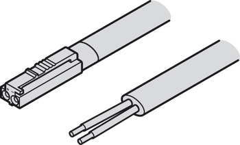 Cable de alimentación, Häfele Loox5 monocromáticas, extremo abierto 12 V, AWG 18